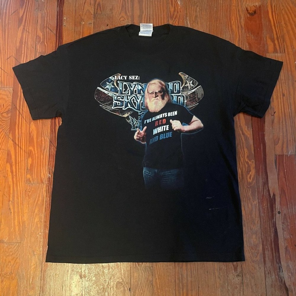 Vintage 2003 Lynyrd Skynyrd 30 Years Lacy Sez Southern Rock Men's Large Shirt